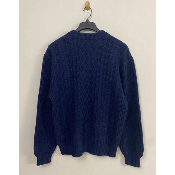 Madewell Men’s Wool Cabled Crewneck Sweater New Size L Large - Picture 4 of 9